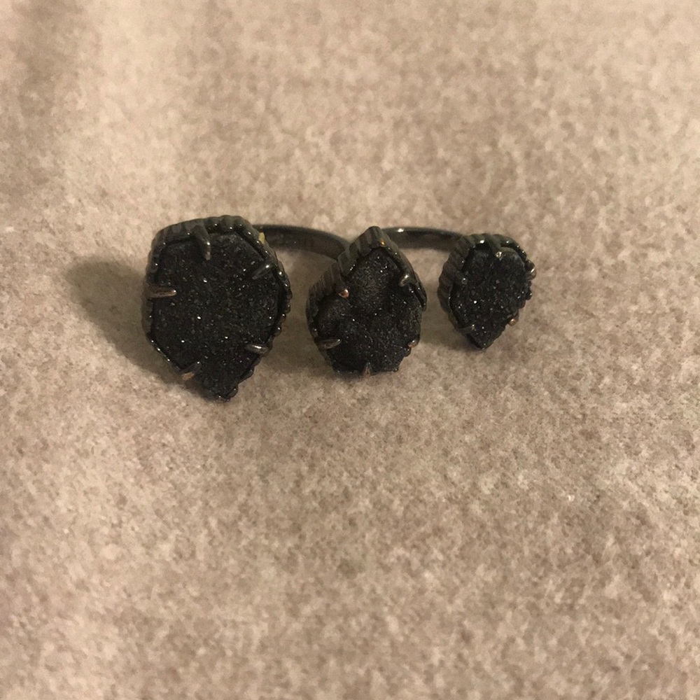 Kendra Scott Naomi Gunmetal Double Ring